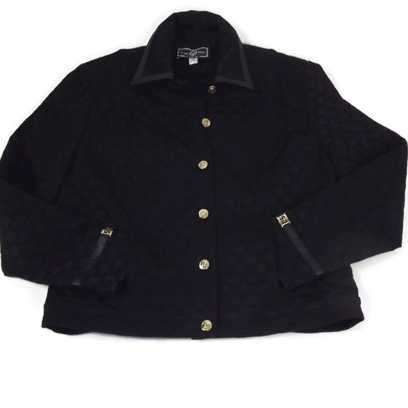 ST. JOHN  BLACK Sporty Sports Jacket M Medium - Picture 2 of 8